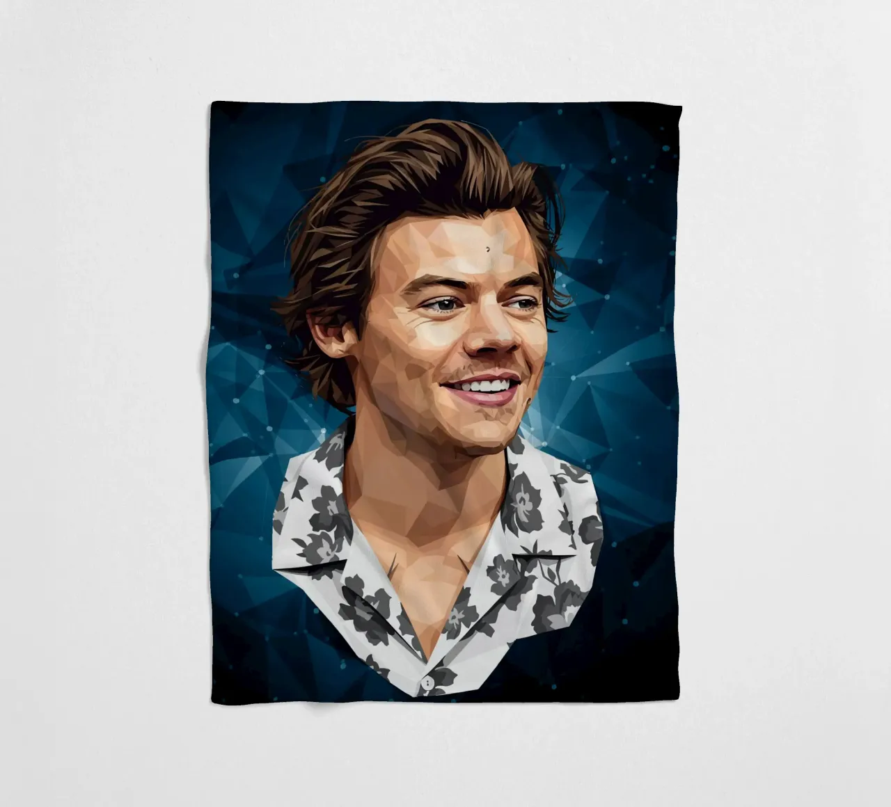 Harry Styles Lowpoly coperta in pile da Low Profile