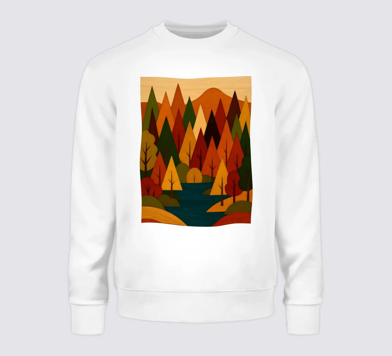 Paesaggio forestale d'autunno felpa da ARTOMATIC