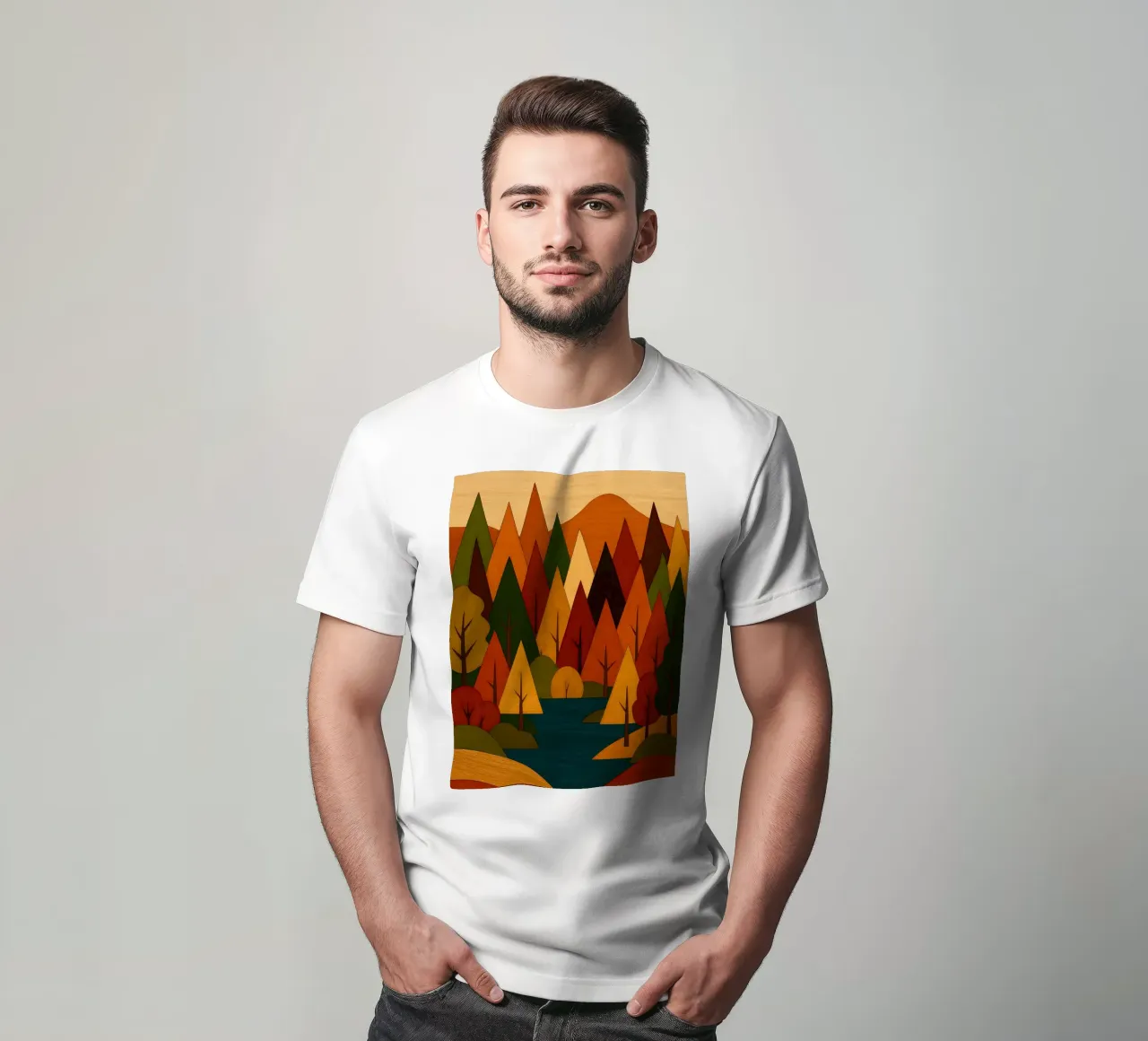Paesaggio forestale d'autunno t-shirt da ARTOMATIC