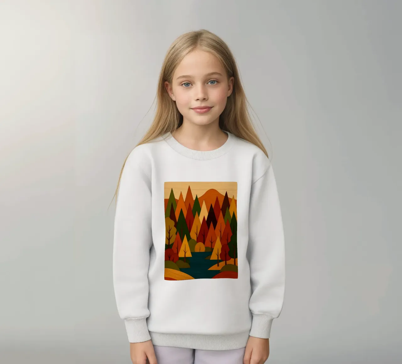 Paesaggio forestale d'autunno felpa bambino da ARTOMATIC