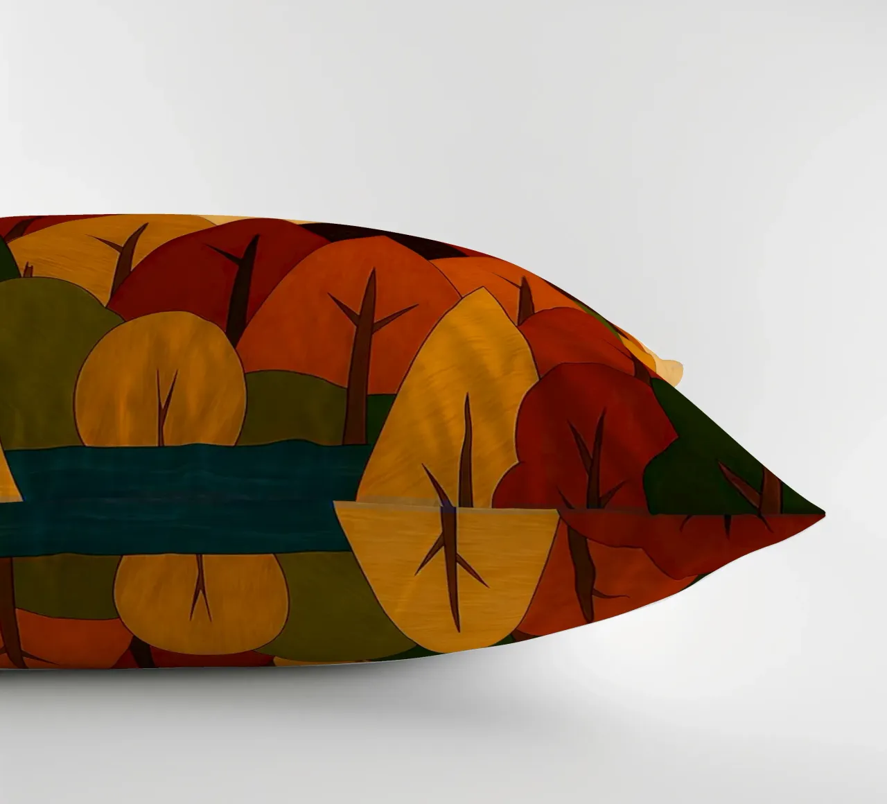 Paesaggio forestale d'autunno cuscino da ARTOMATIC