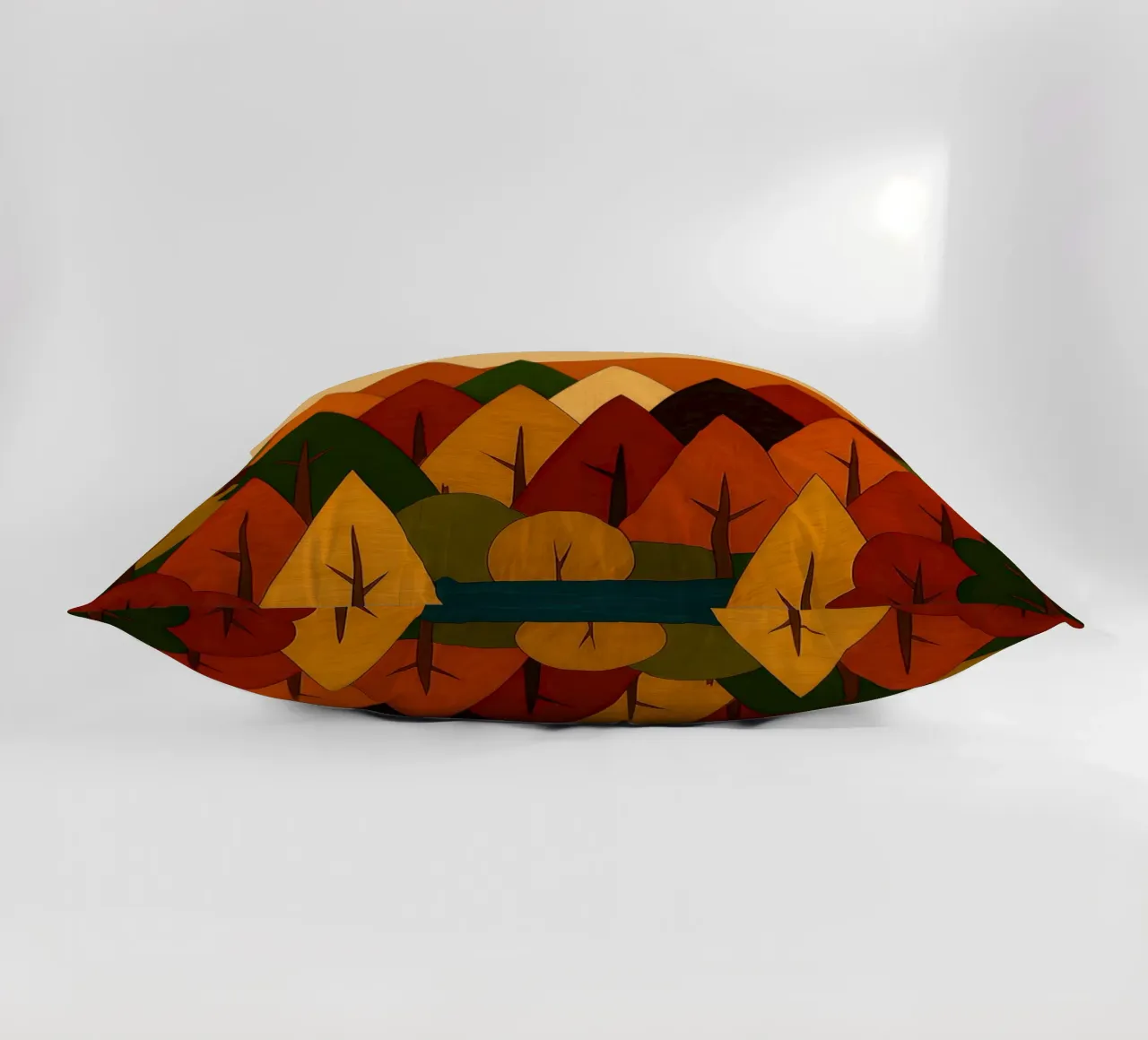 Paesaggio forestale d'autunno cuscino da ARTOMATIC
