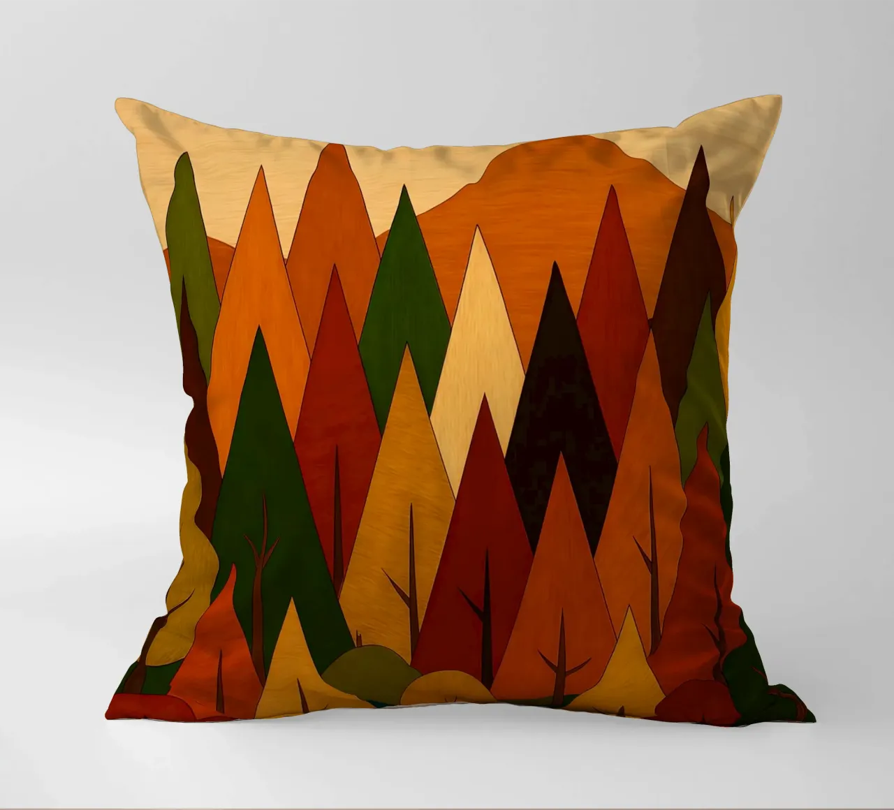Paesaggio forestale d'autunno cuscino da ARTOMATIC