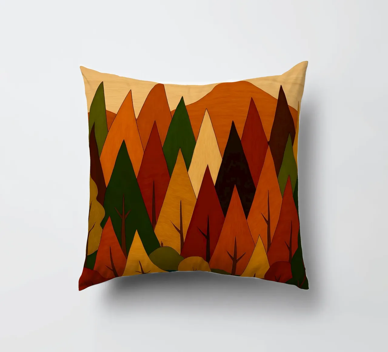 Paesaggio forestale d'autunno cuscino da ARTOMATIC