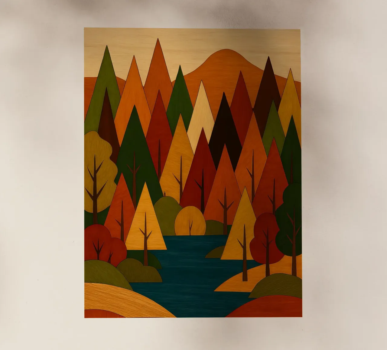 Paesaggio forestale d'autunno pellicola backlit da ARTOMATIC