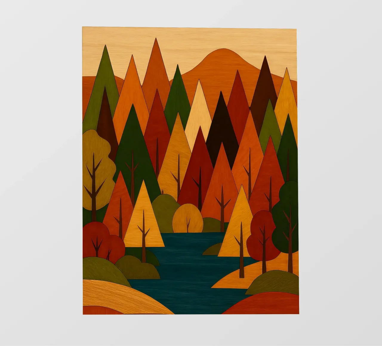 Paesaggio forestale d'autunno telo in pvc da ARTOMATIC