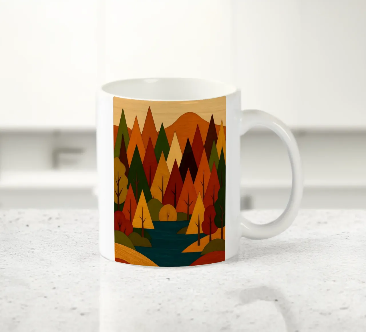 Paesaggio forestale d'autunno tazza in ceramica da ARTOMATIC