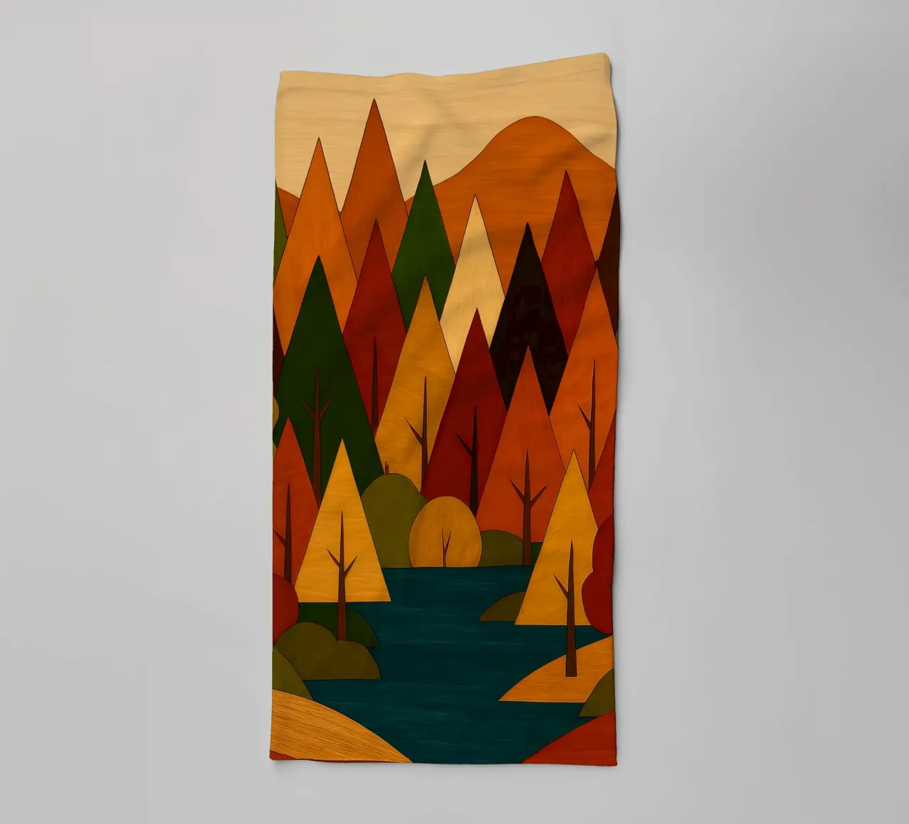 Paesaggio forestale d'autunno asciugamano da bagno da ARTOMATIC