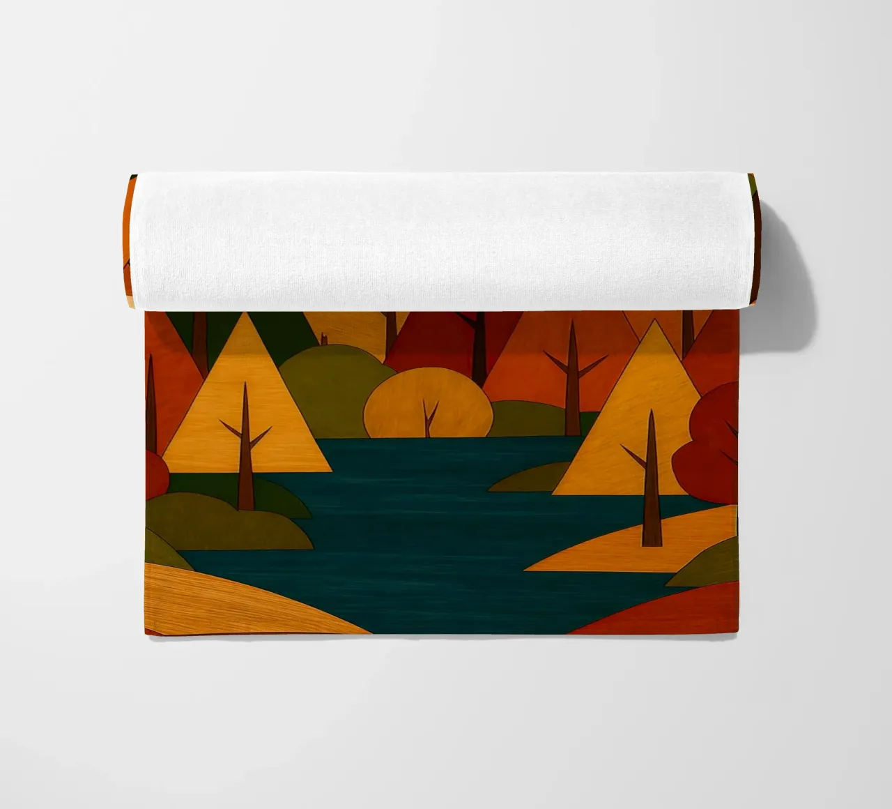 Paesaggio forestale d'autunno telo mare da ARTOMATIC