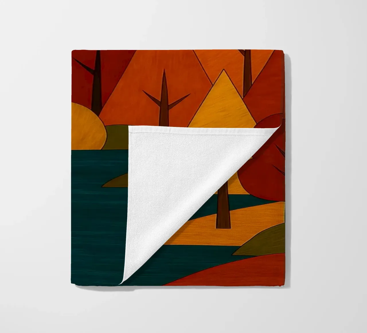 Paesaggio forestale d'autunno telo mare da ARTOMATIC