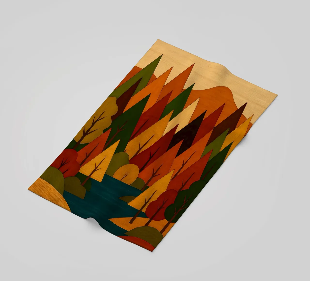 Paesaggio forestale d'autunno telo mare da ARTOMATIC