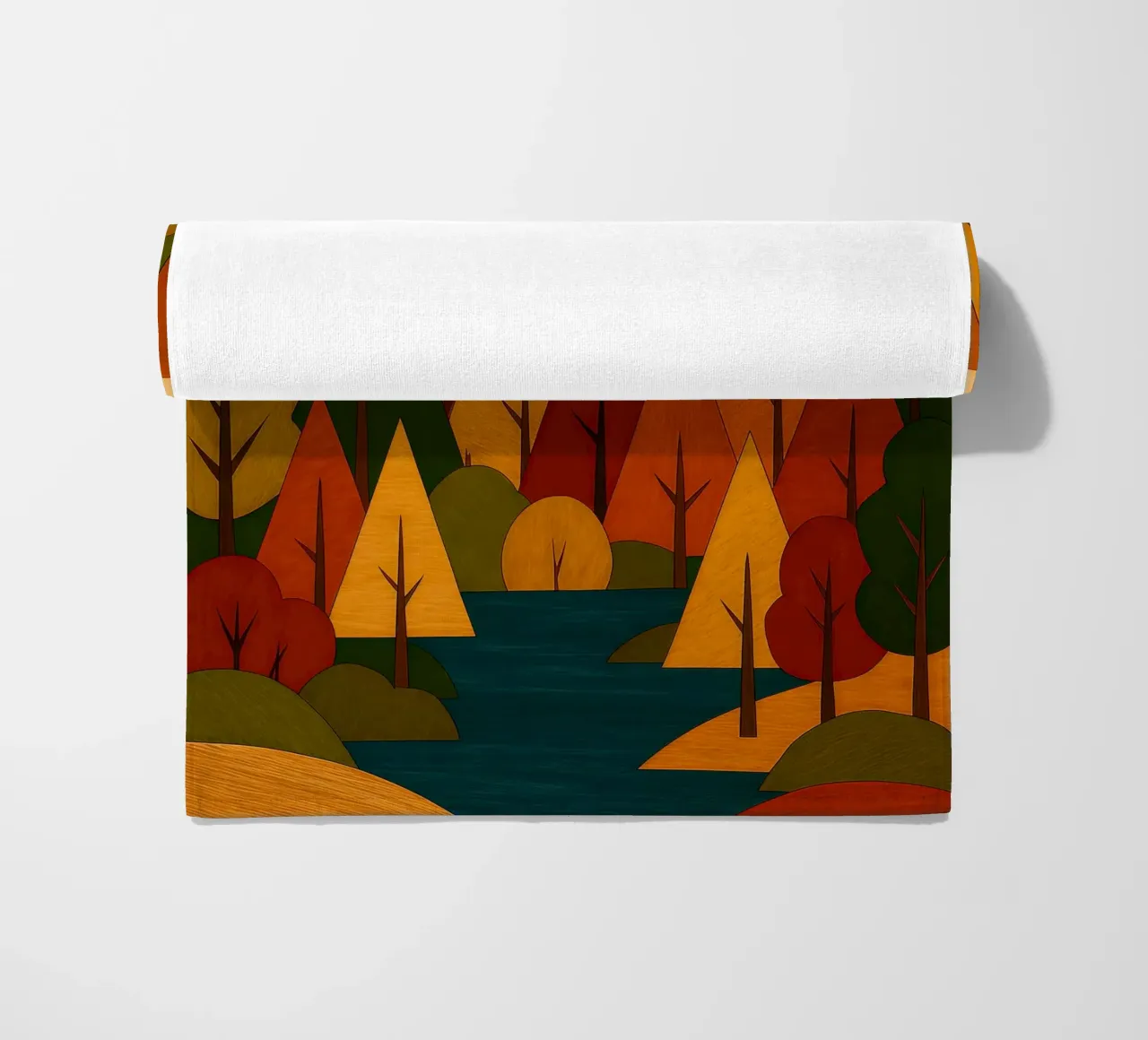 Paesaggio forestale d'autunno telo mare da ARTOMATIC