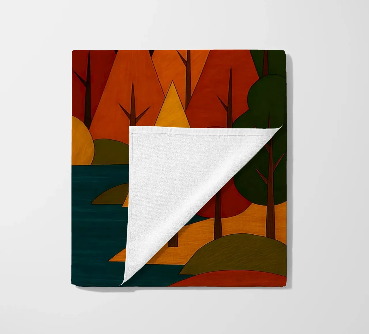 Paesaggio forestale d'autunno telo mare da ARTOMATIC