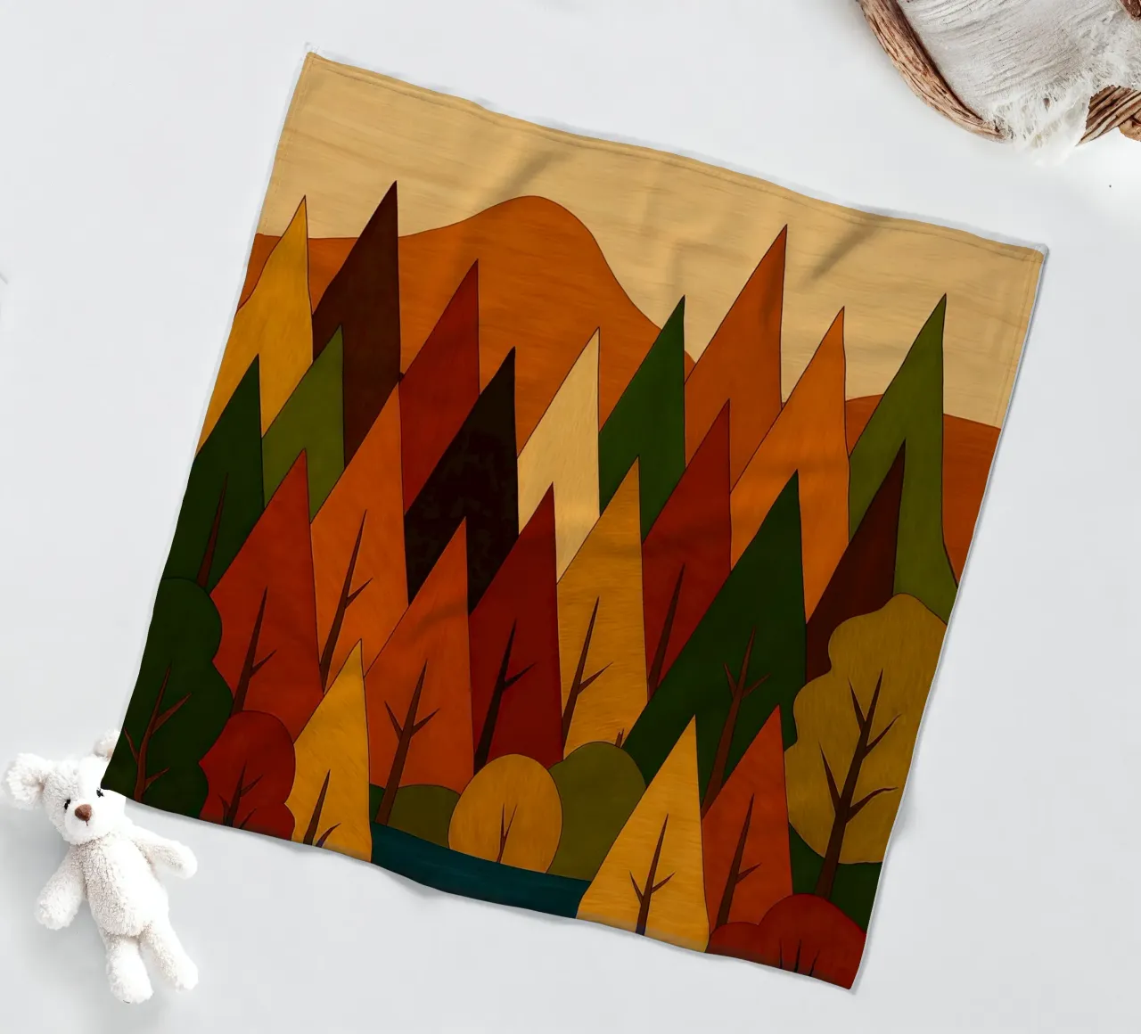 Paesaggio forestale d'autunno coperta in pile da ARTOMATIC