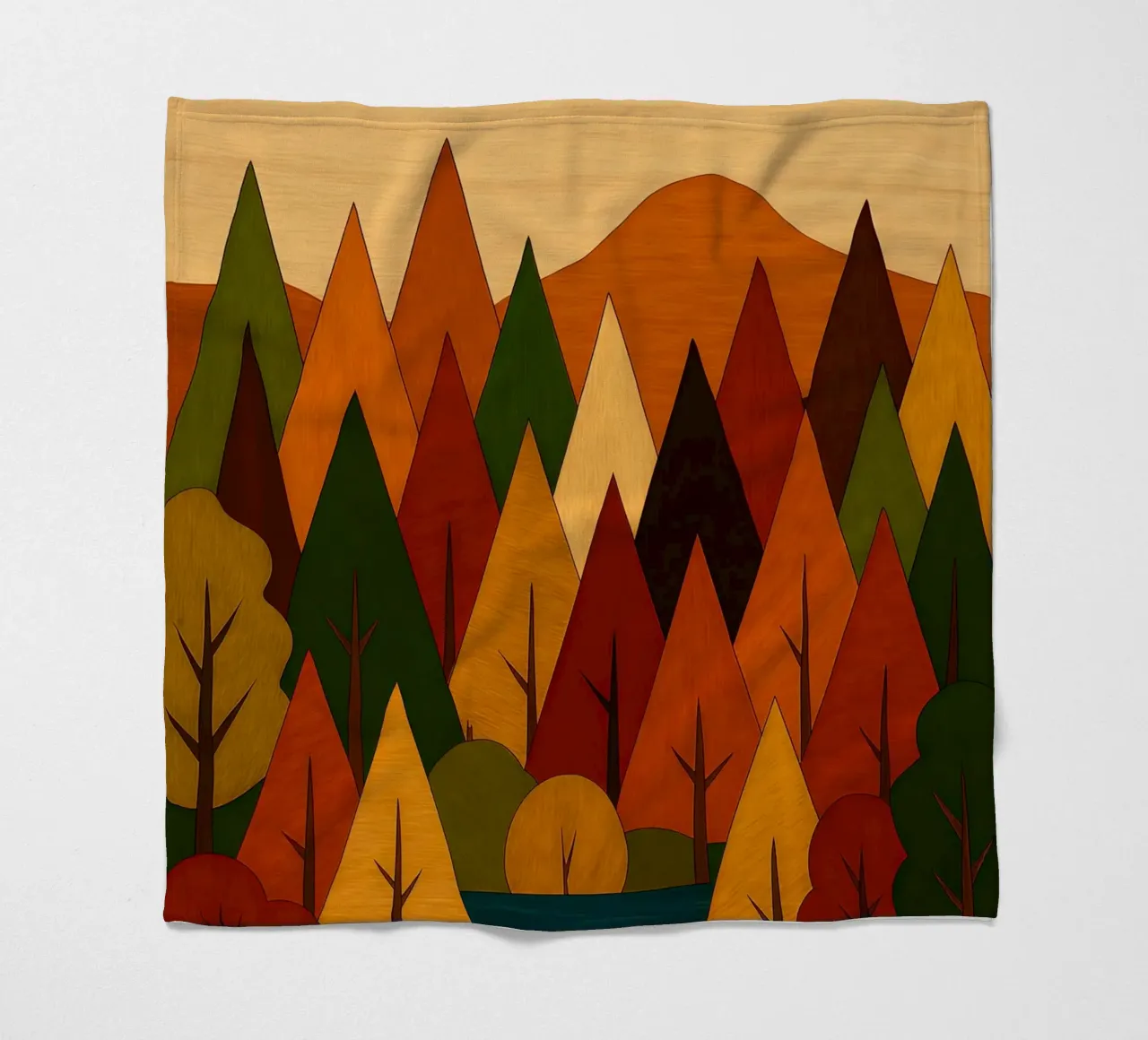 Paesaggio forestale d'autunno coperta in pile da ARTOMATIC
