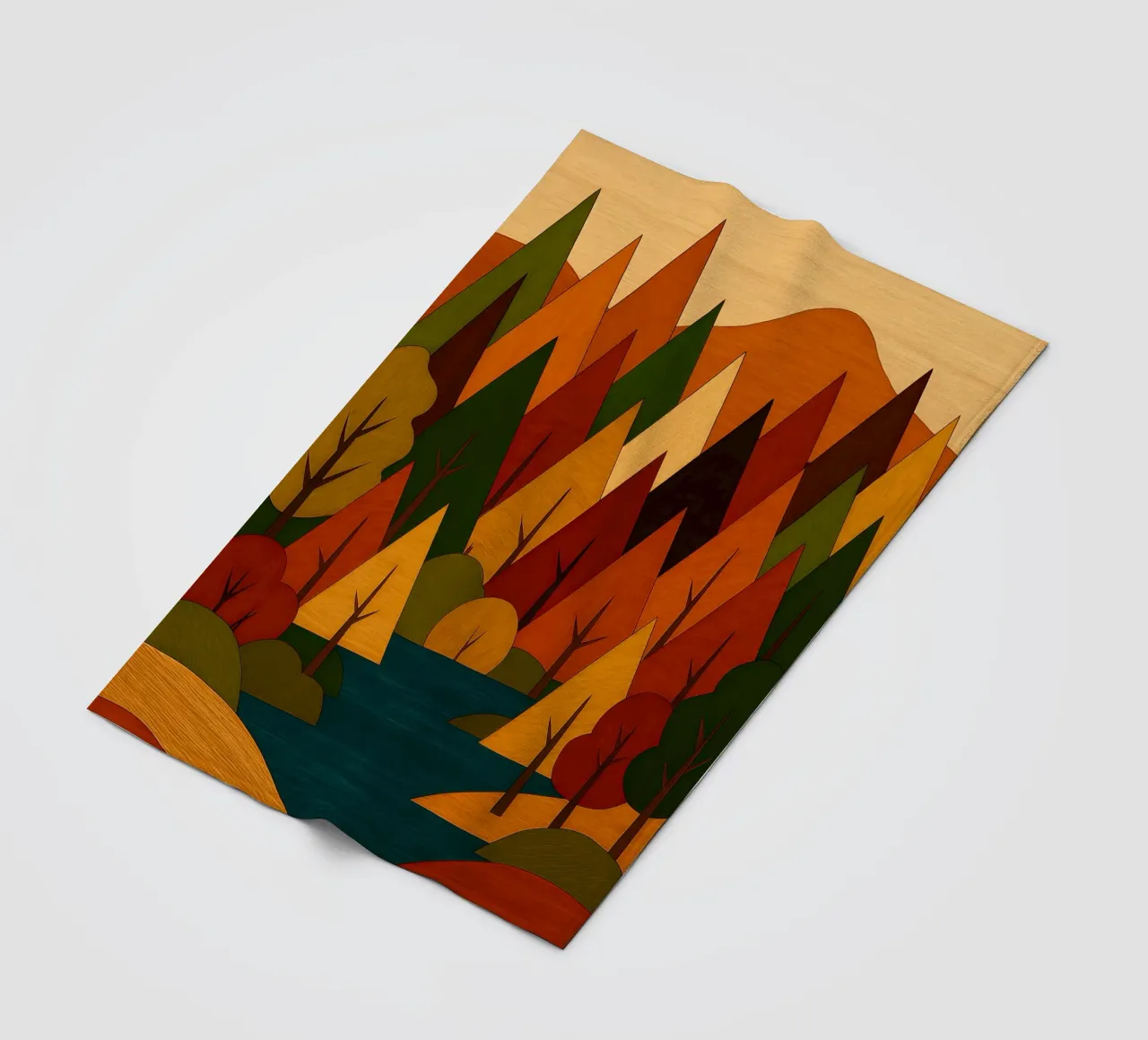Paesaggio forestale d'autunno coperta in pile da ARTOMATIC