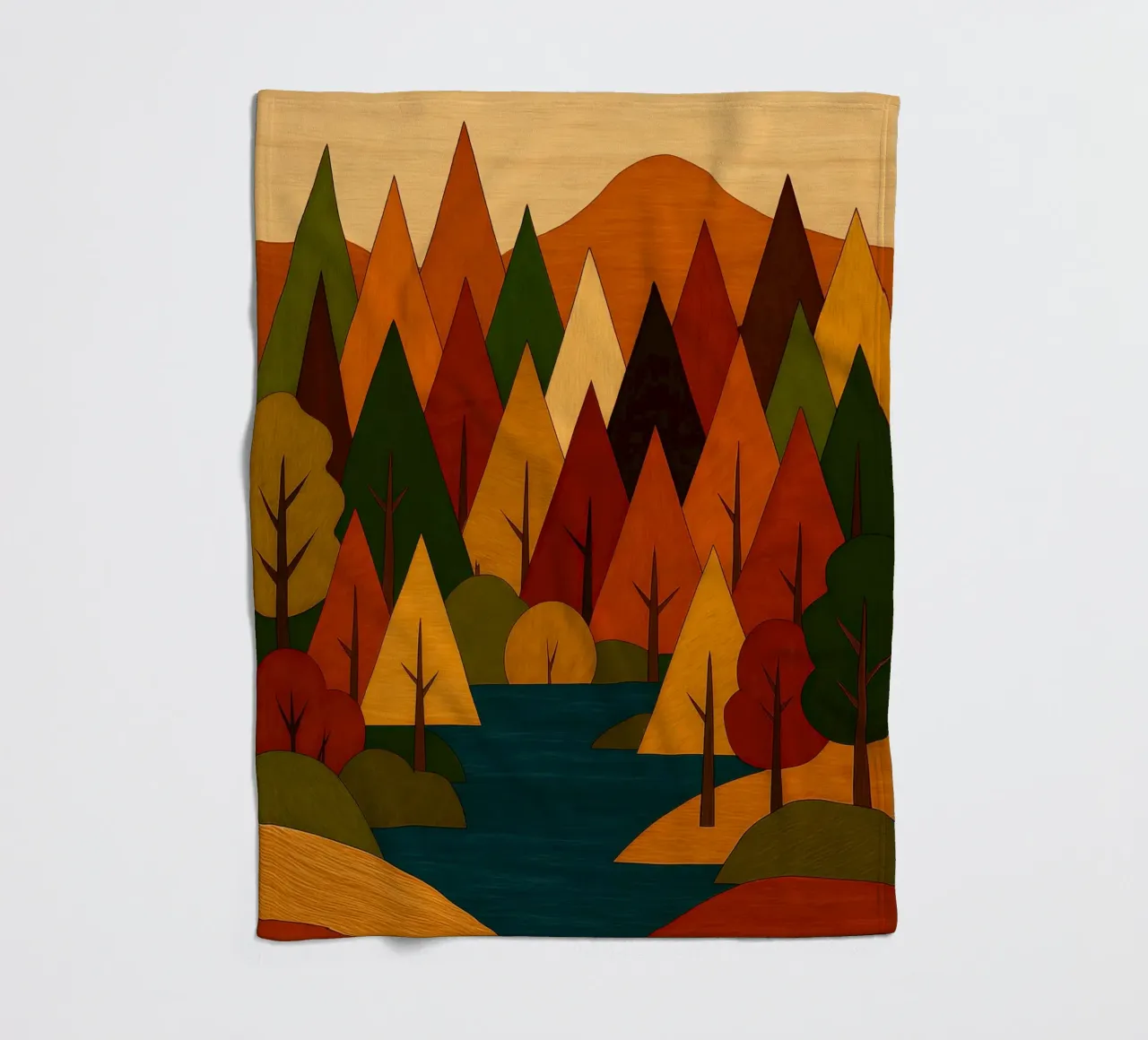 Paesaggio forestale d'autunno coperta in pile da ARTOMATIC