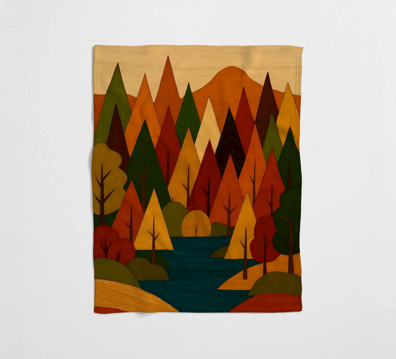 Paesaggio forestale d'autunno coperta in pile da ARTOMATIC