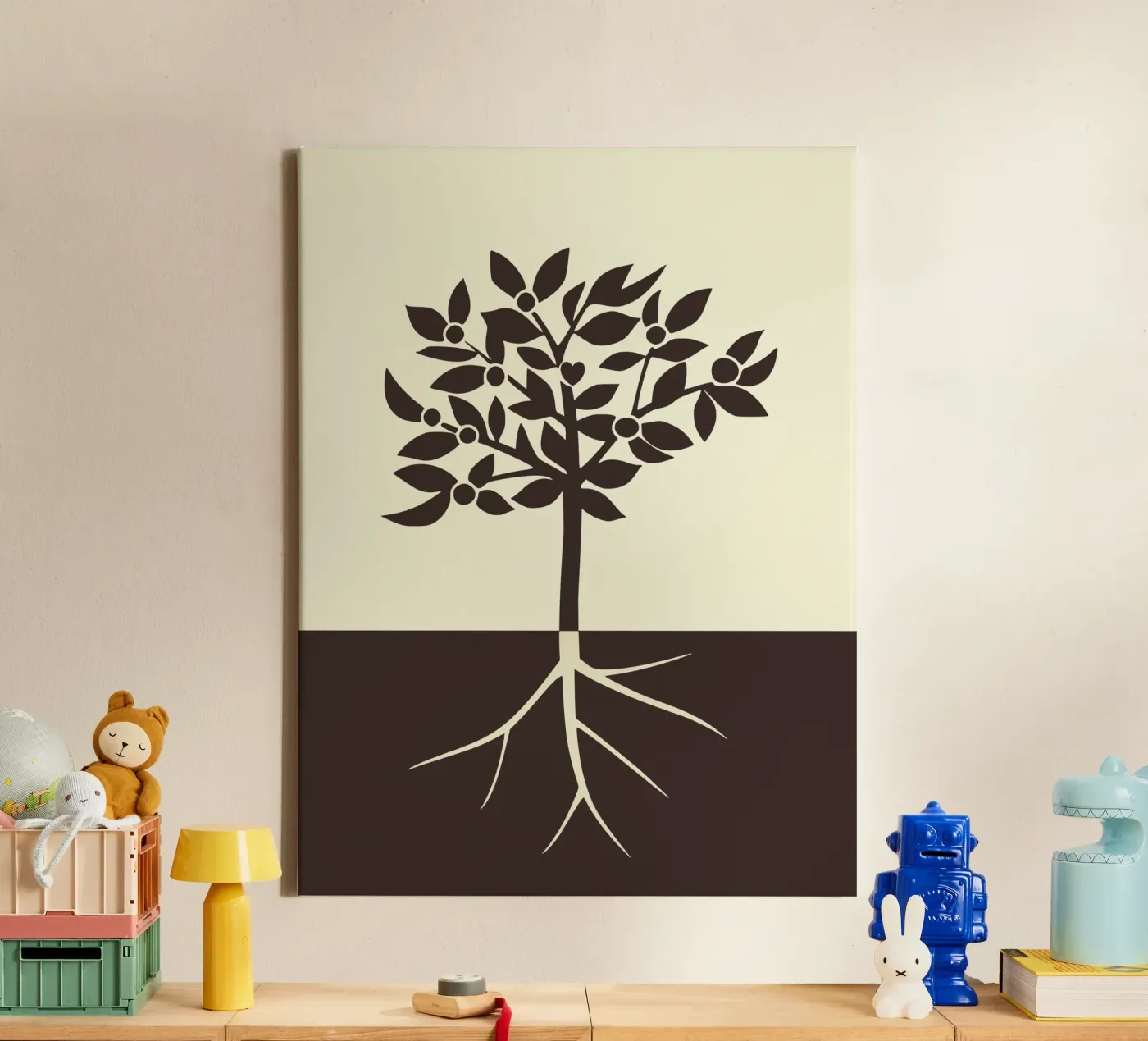 Geworteld canvas van Little Dean