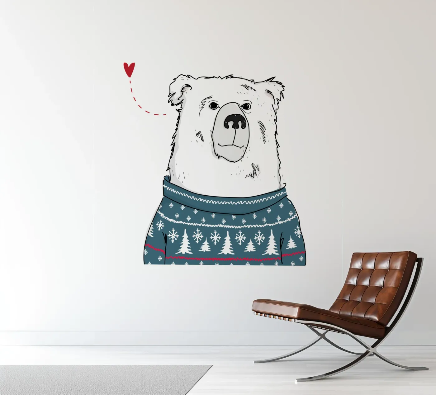 Winter Bear fotobehang van Christina Heitmann
