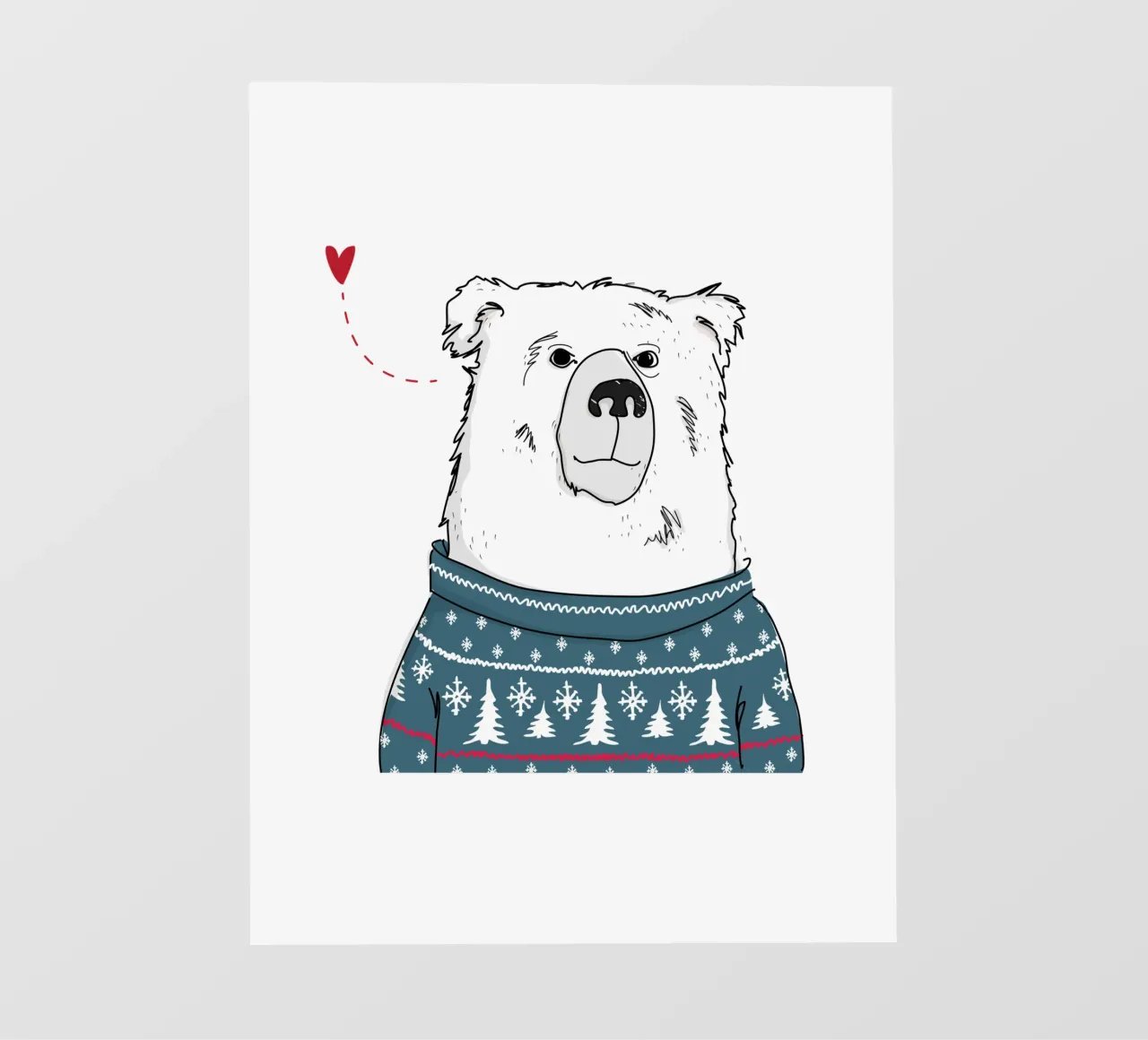 Winter Bear fotobehang van Christina Heitmann