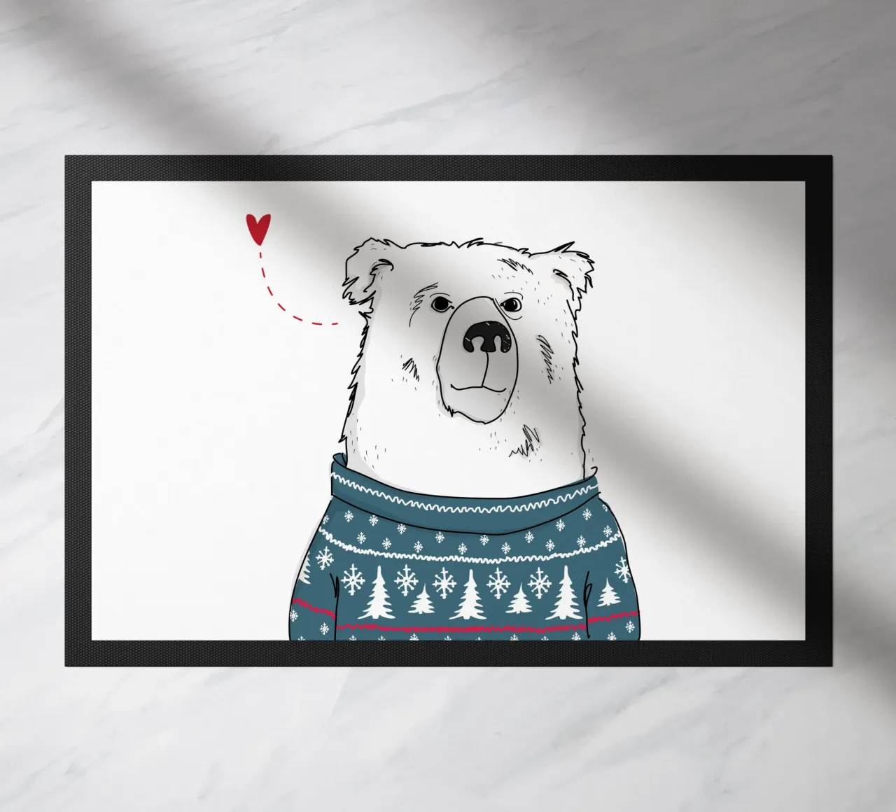 Winter Bear deurmat van Christina Heitmann