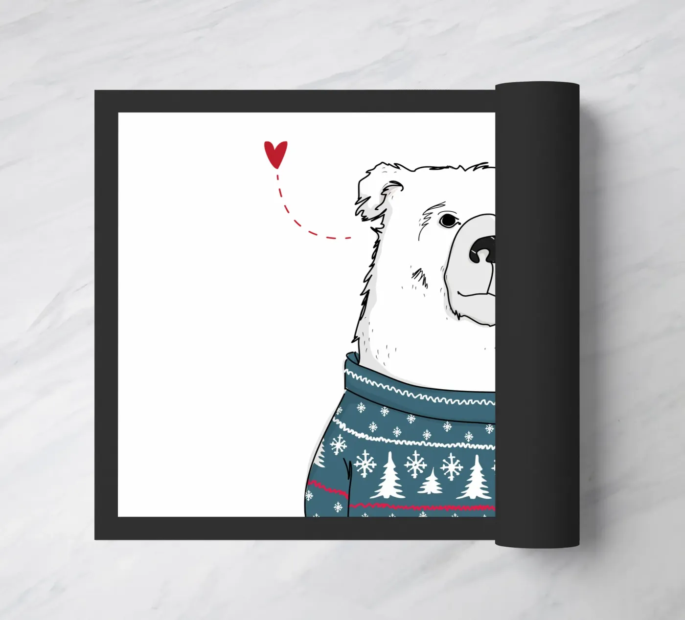 Winter Bear doormat by Christina Heitmann
