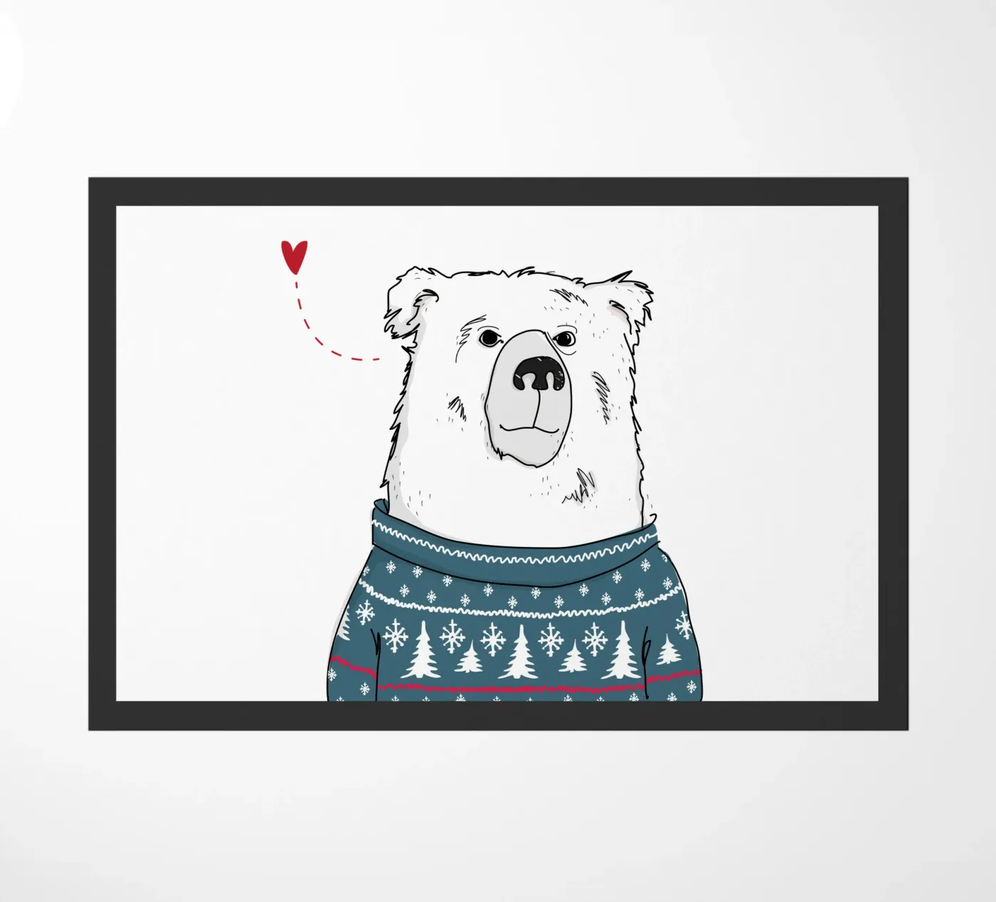 Winter Bear doormat by Christina Heitmann
