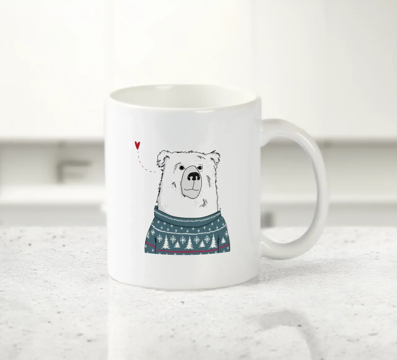 Winter Bear ceramic mug by Christina Heitmann