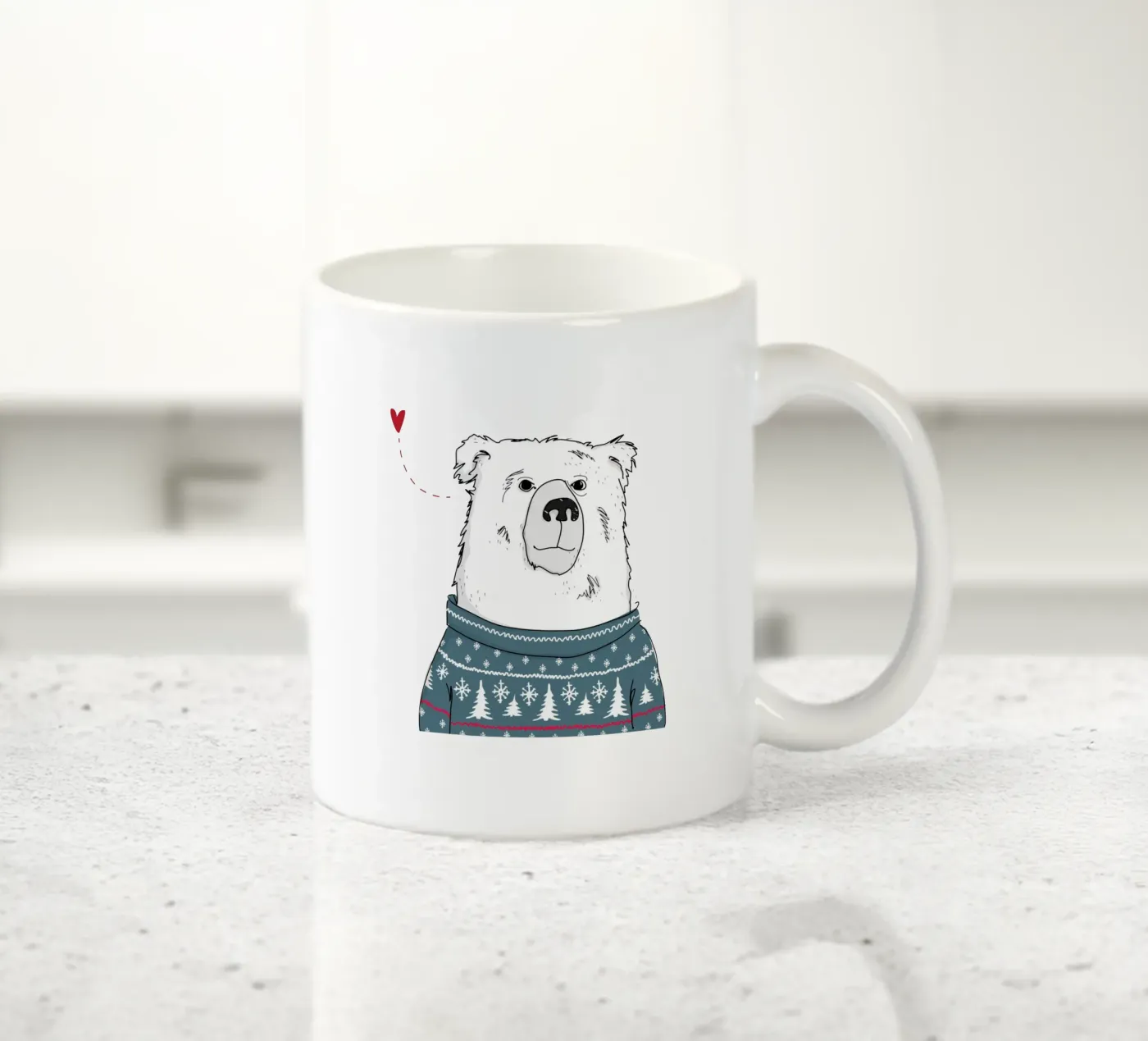 Winter Bear Keramik Tasse von Christina Heitmann
