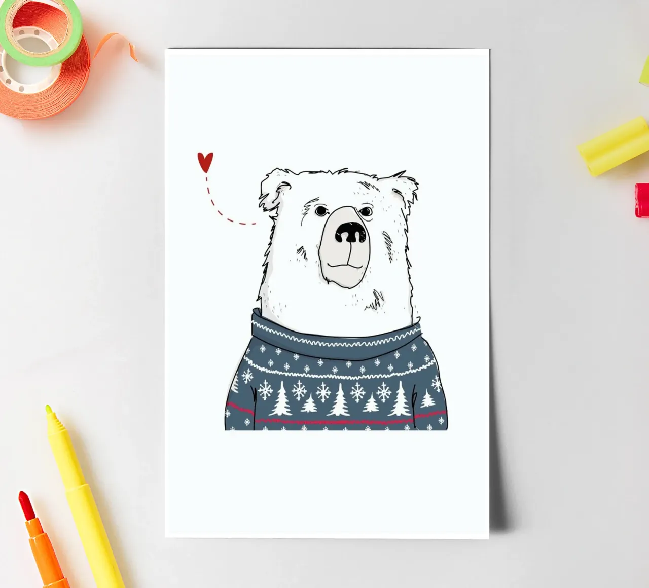Winter Bear sticker sheet by Christina Heitmann