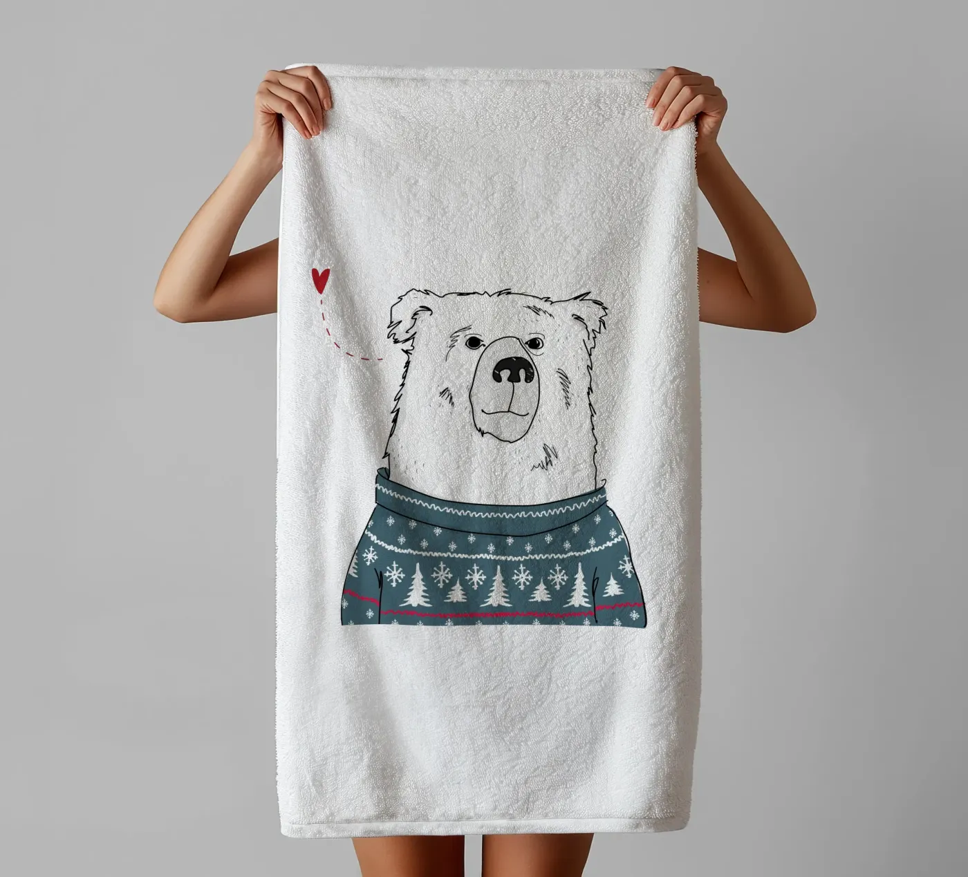 Winter Bear towel by Christina Heitmann