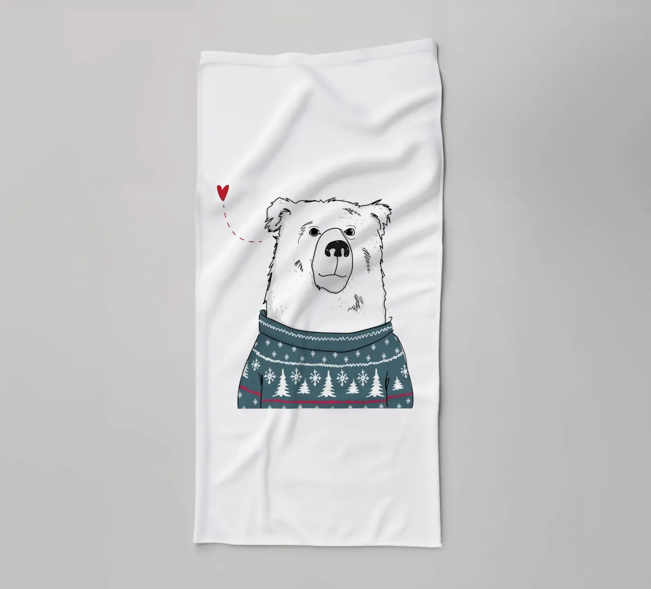 Winter Bear badhanddoek van Christina Heitmann