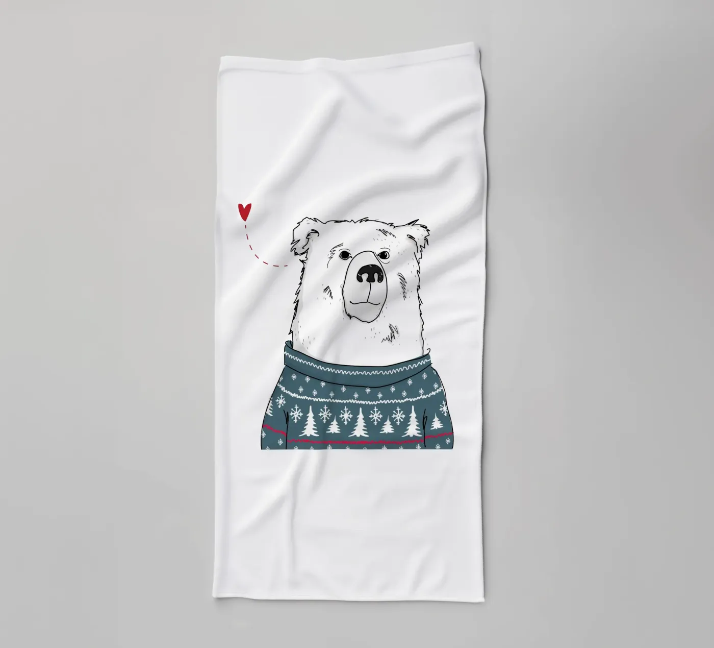 Winter Bear towel by Christina Heitmann