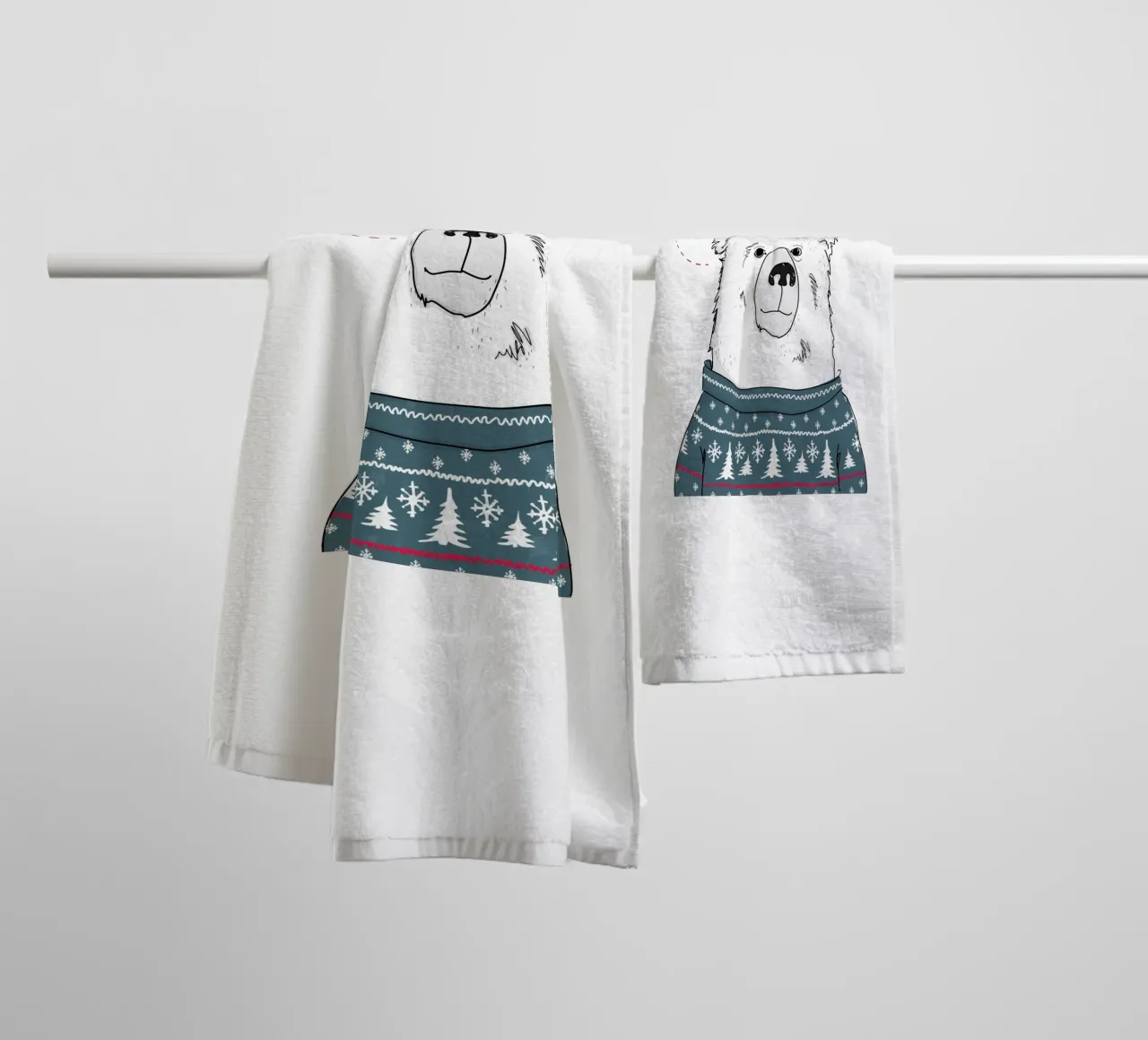 Winter Bear badhanddoek van Christina Heitmann