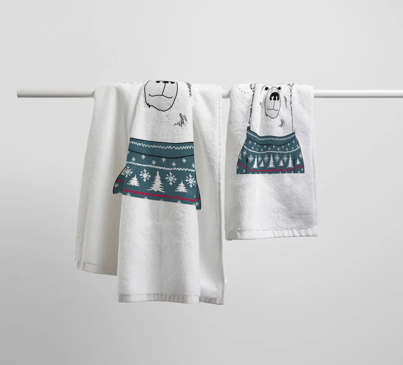 Winter Bear badhanddoek van Christina Heitmann