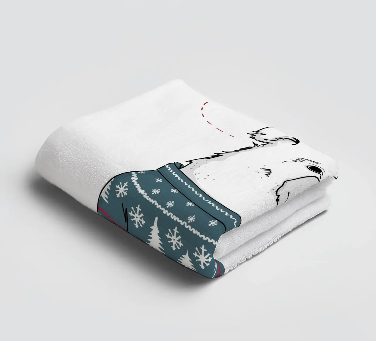 Winter Bear badhanddoek van Christina Heitmann