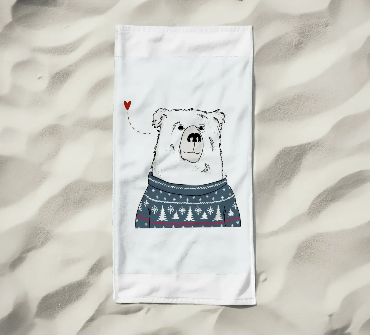 Winter Bear strandhanddoek van Christina Heitmann