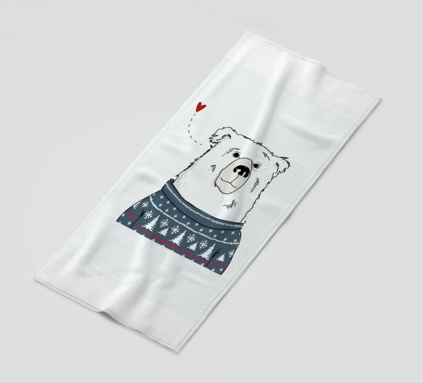 Winter Bear strandhanddoek van Christina Heitmann
