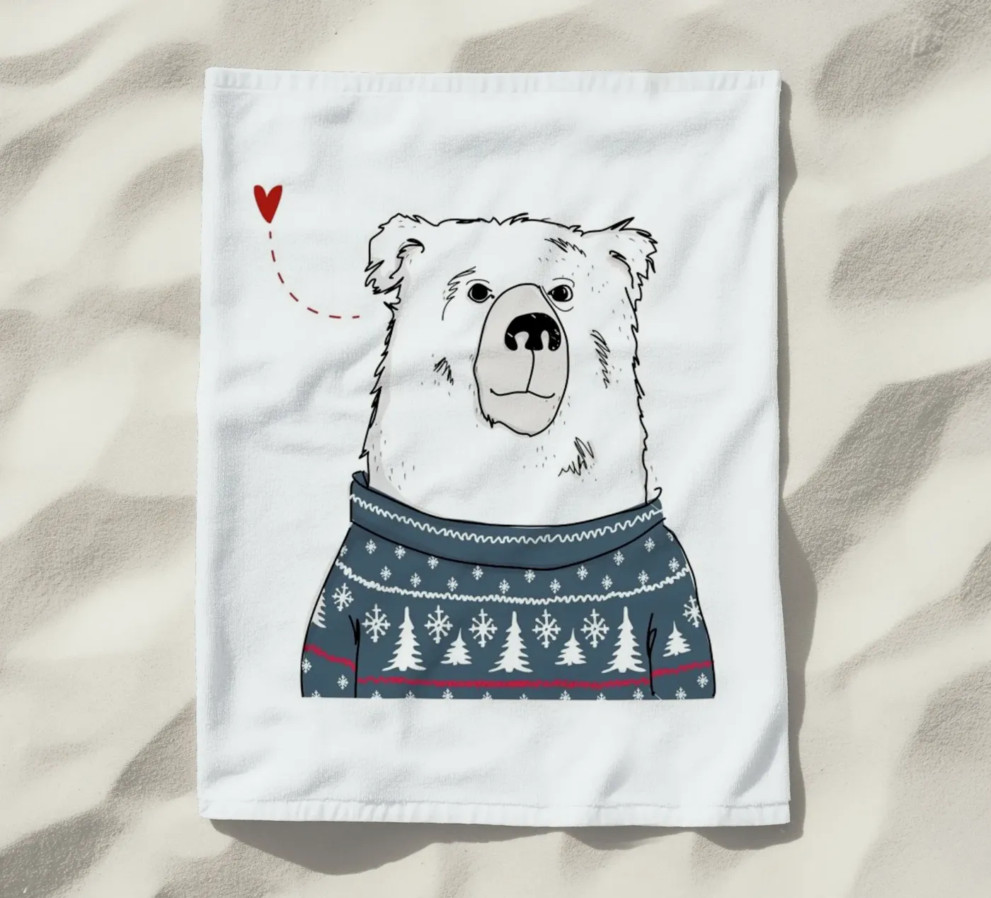 Winter Bear strandhanddoek van Christina Heitmann