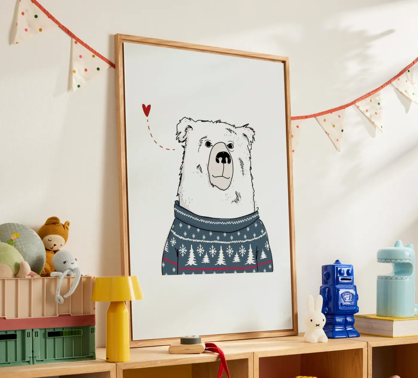 Winter Bear acryl van Christina Heitmann