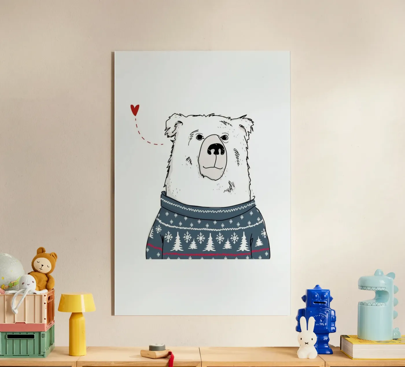 Winter Bear acryl van Christina Heitmann