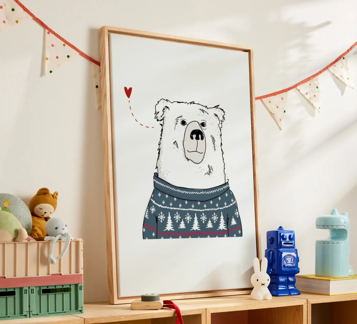Winter Bear Leinwand von Christina Heitmann