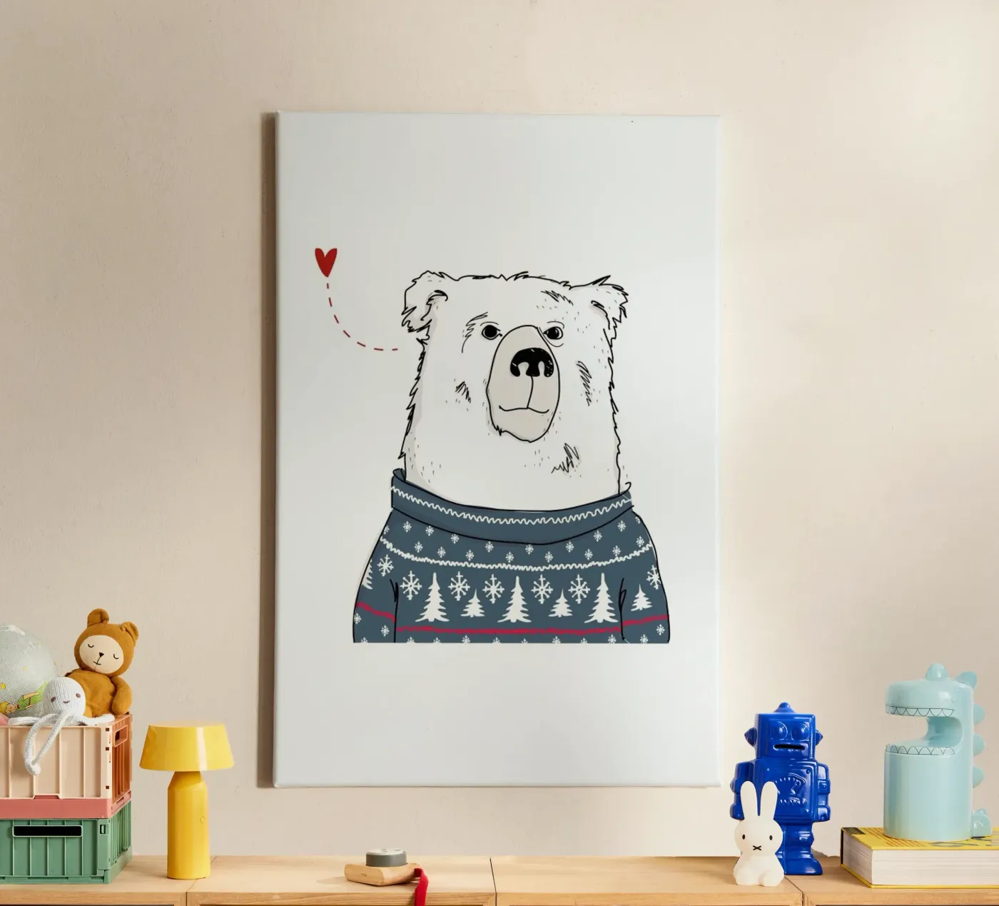 Winter Bear Leinwand von Christina Heitmann