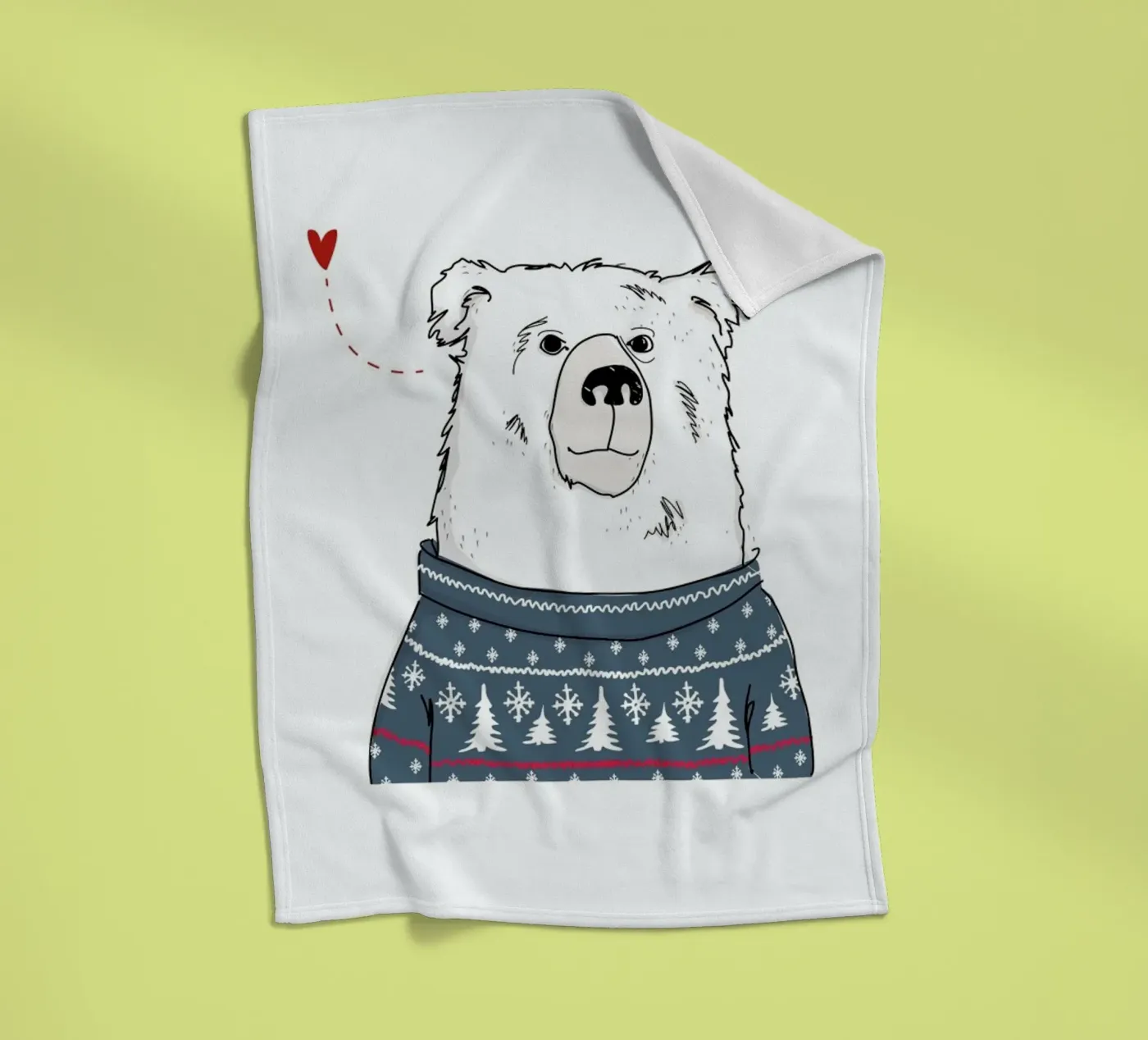 Winter Bear fleecedeken van Christina Heitmann