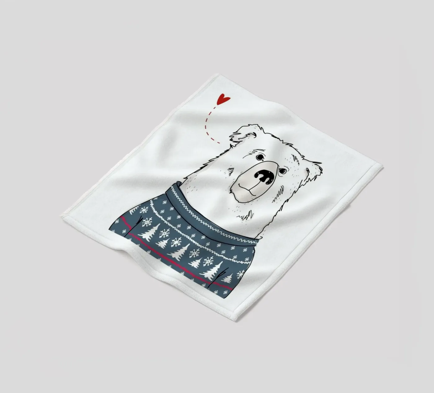 Winter Bear coperta in pile da Christina Heitmann