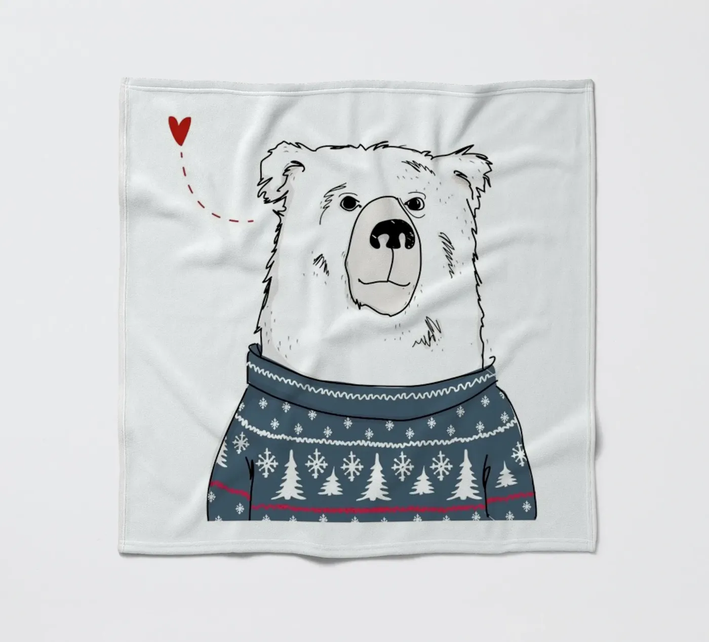 Winter Bear fleecedeken van Christina Heitmann