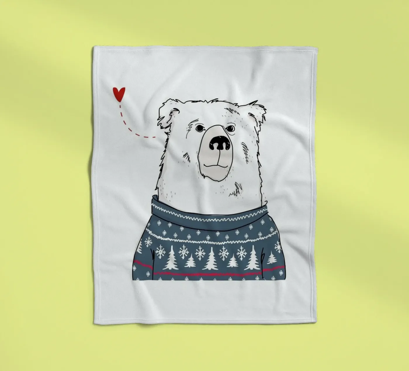 Winter Bear coperta in pile da Christina Heitmann