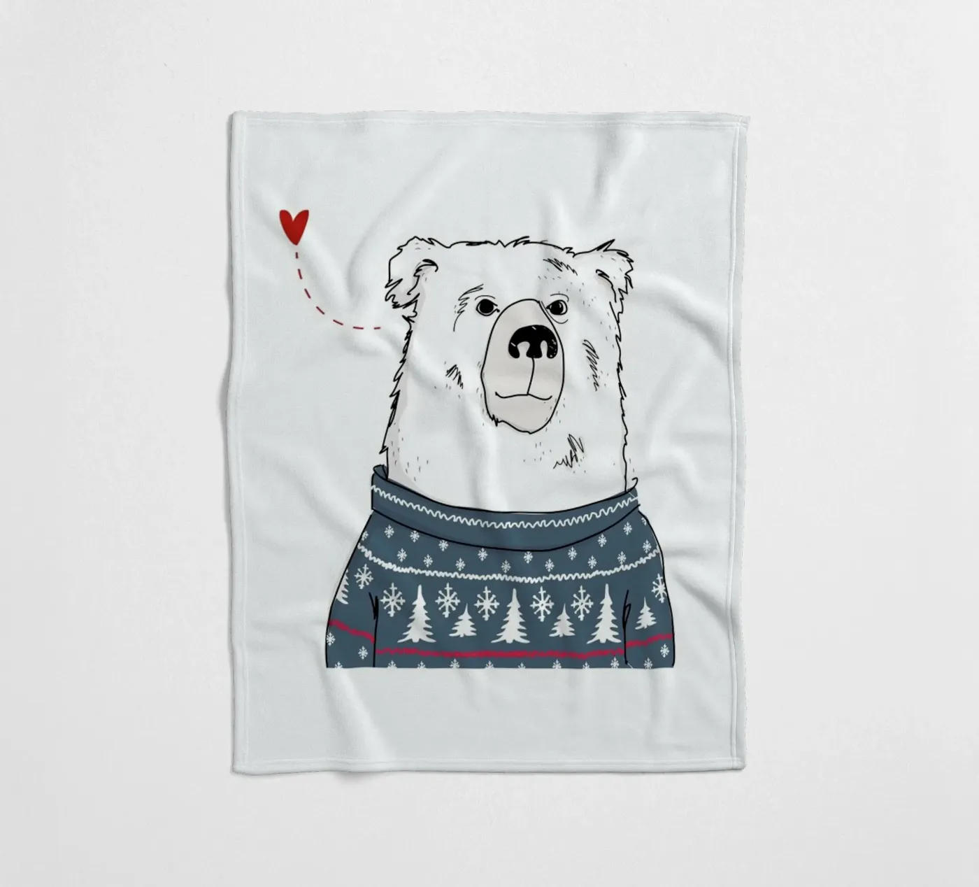 Winter Bear fleecedeken van Christina Heitmann