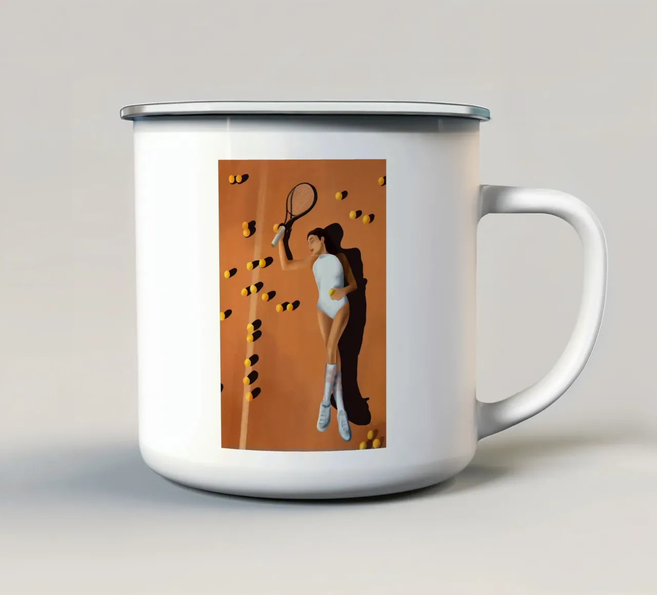Tennis Reverie tazza in smalto da cityart